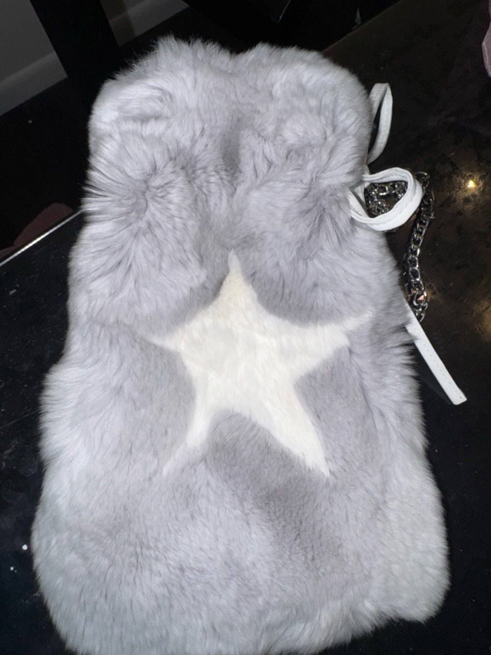 Rabbit Fur Star Crossbody Bag